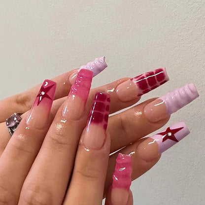 24pcs Handmade press on nail [Size - L]