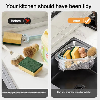 Drain Basket Triangle Kitchen - Sink Storage Rack