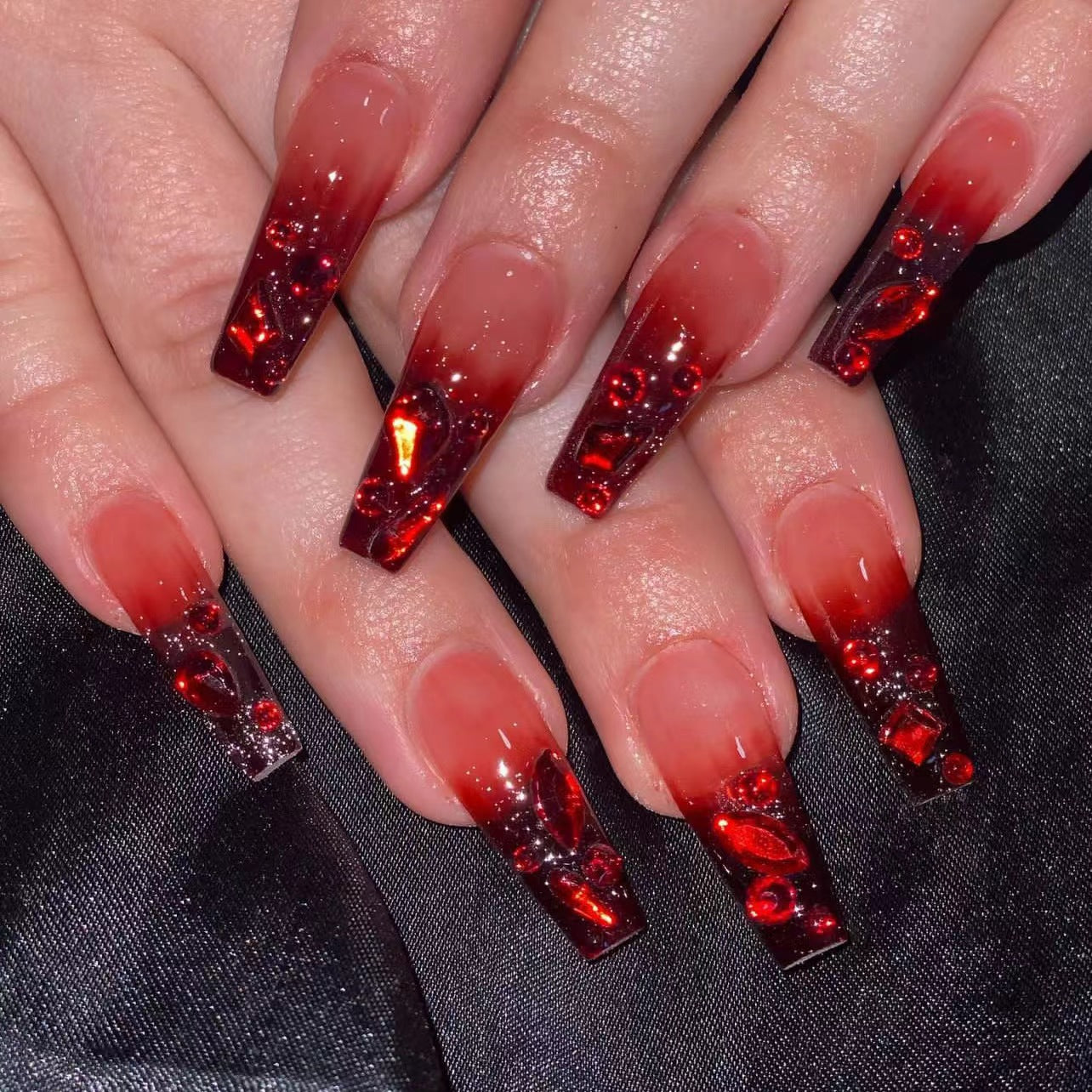 24pcs Handmade press on nail [Size - L]