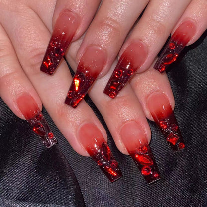 24pcs Handmade press on nail [Size - L]