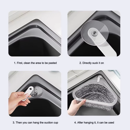 Drain Basket Triangle Kitchen - Sink Storage Rack