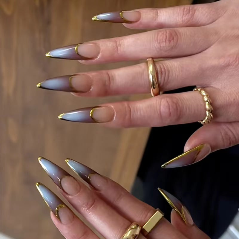 24pcs Handmade press on nail [Size - L]